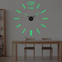 Луминисцентен стенен часовник clock luminous Time, снимка 1 - Стенни часовници - 37717488