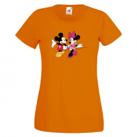 Дамска тениска Mickey & Minnie 6 Мини Маус,Микки Маус.Подарък,Изненада,, снимка 6 - Тениски - 36526252