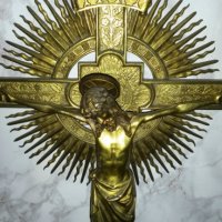 Месингов кръст, снимка 4 - Антикварни и старинни предмети - 35036302