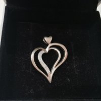 Сребърна висулка "Сърце", снимка 3 - Колиета, медальони, синджири - 32638693