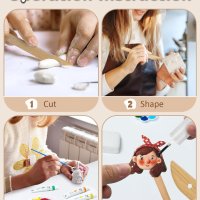 Anpro Комплект за игра с глина за начинаещи „Направи си сам“ за деца и възрастни, снимка 7 - Образователни игри - 43929882