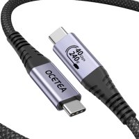 Ocetea USB 4 кабел 1.5M, 40Gbps 240W Съвместим Thunderbolt 4/3, снимка 1 - Кабели и адаптери - 43611437
