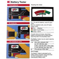 Тестер за батерии - КОД BT-168 - код 3208, снимка 5 - Други инструменти - 33570244