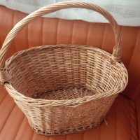 Стара плетена кошница, обла, снимка 6 - Антикварни и старинни предмети - 43426848