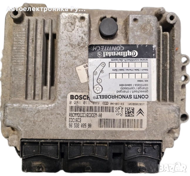 компютър PEUGEOT 206 1.4 TDI BOSCH ,0 281 011 089, 0281011089, 96 532 025 80, 9653202580, снимка 1