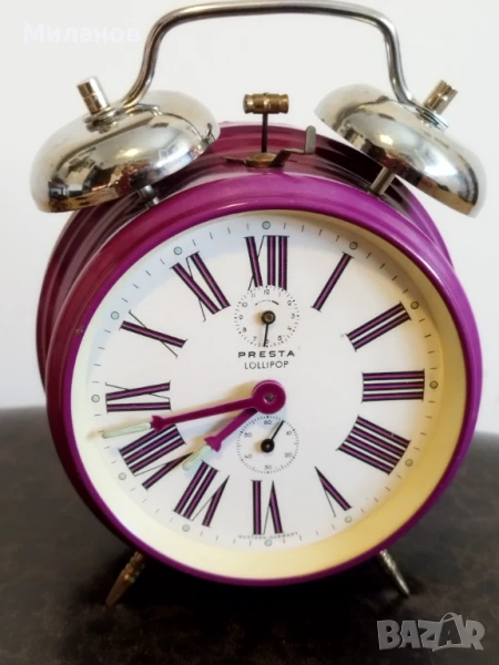 Стар механичен будилник, настолен часовник, снимка 1