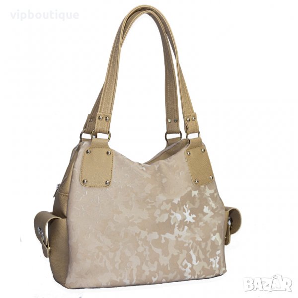 Бежова дамска чанта , снимка 1