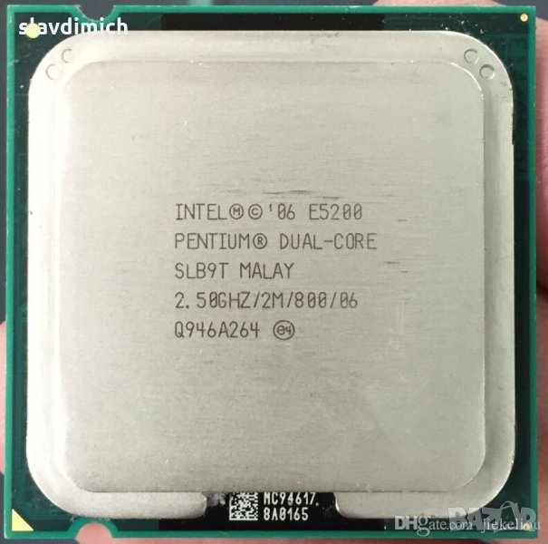 Процесор  Intel® Pentium® Processor E5200 2M Cache, 2.50 GHz, 800 MHz FSB сокет 775, снимка 1