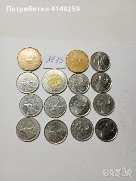 КАНАДА МОНЕТИ ЛОТ 1 долар 1989 1987 г 2 долара 1996 г , снимка 1