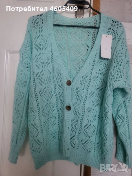 Жилетка цвят мента, снимка 1