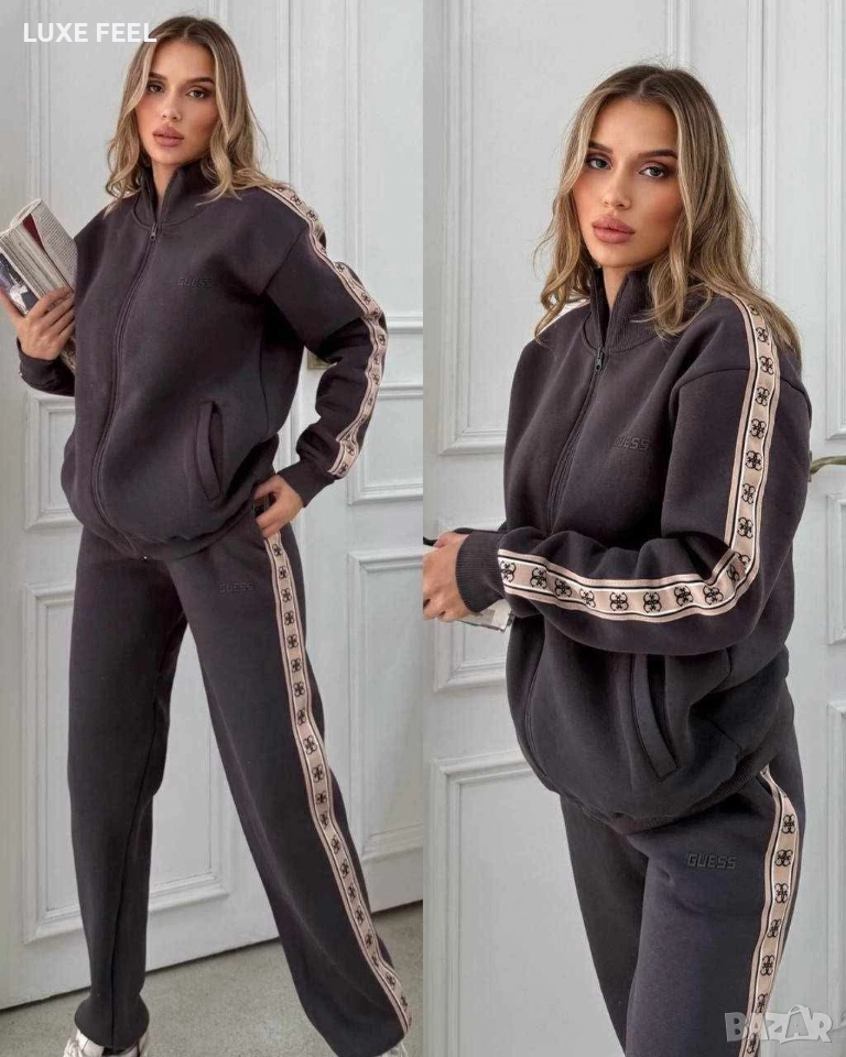 Дамски Ватиран Екип - лого Бродирано ⚜️ Guess , снимка 1