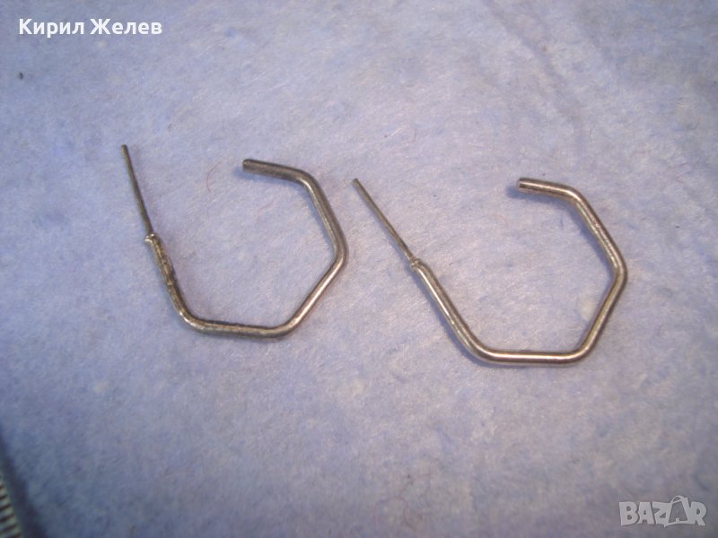 СТАРИ ВИНТИДЖ АРТ МОДЕЛ СРЕБЪРНИ ОБЕЦИ РЪЧНА ИЗРАБОТКА 27308, снимка 1