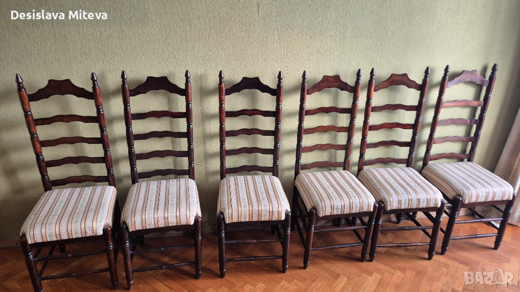8 Дървени стола за трапезария или кухня, снимка 1
