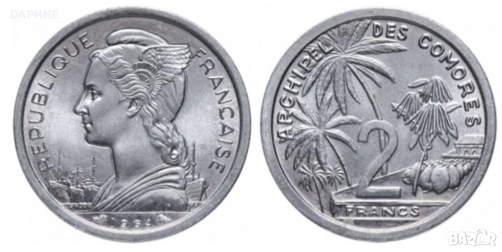  Монети от Коморски острови, снимка 1