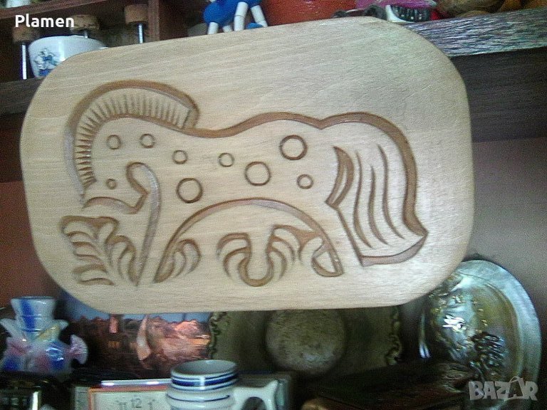 Дървено пано с конче за стена, снимка 1