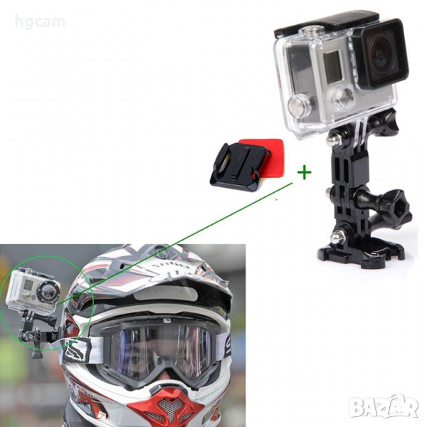 Стойка за монтаж на каска Safety SET за екшън камери GoPro Hero, SJCAM, снимка 1