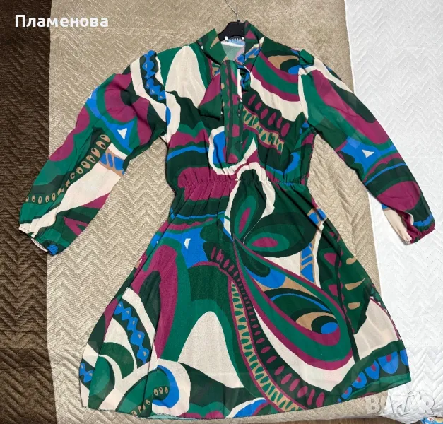 Цветна дамска рокля - one size, снимка 1