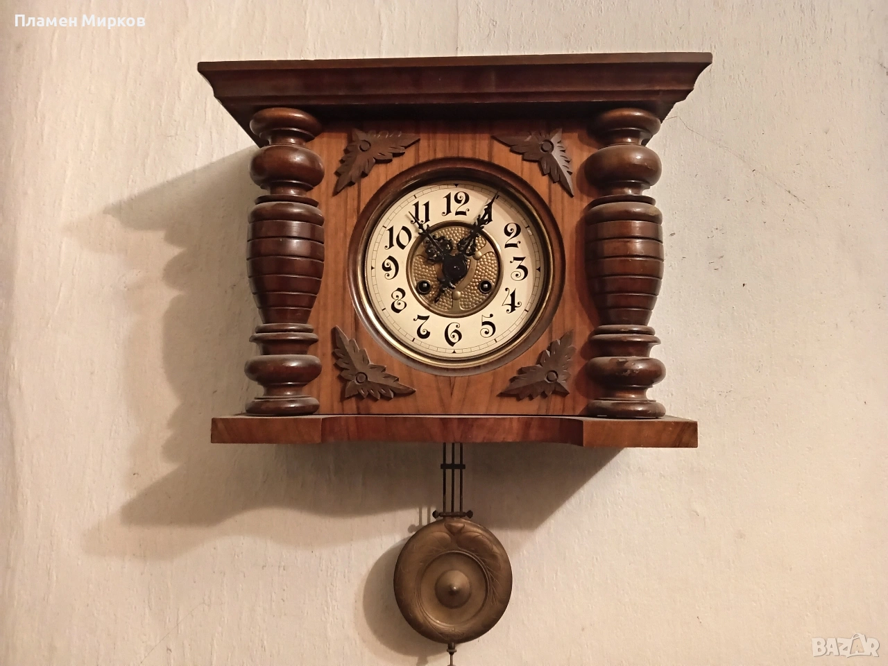 Стар германски стенен часовник, снимка 1