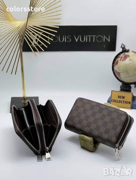 Кафяво двойно портмоне  Louis Vuitton-VL110R, снимка 1