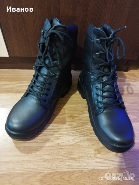 Мъжки зимни кубинки ЕСТЕСТВЕНА кожа №43 – НОВИ - БЪЛГАРСКИ, снимка 1