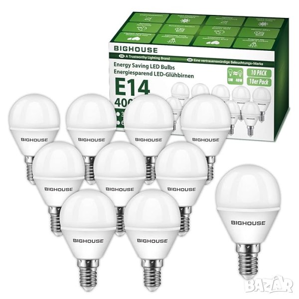 Комплект LED крушки E14, 5W, снимка 1