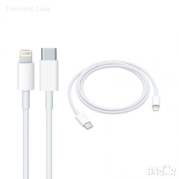 Кабел Type-C към lightning Бял 2M 25W, снимка 1