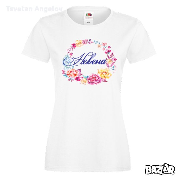 Дамска тениска Цветница Невена Цветен венец, снимка 1