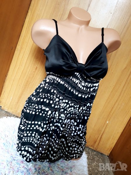 Черно-бяла туника на точки С/М, снимка 1