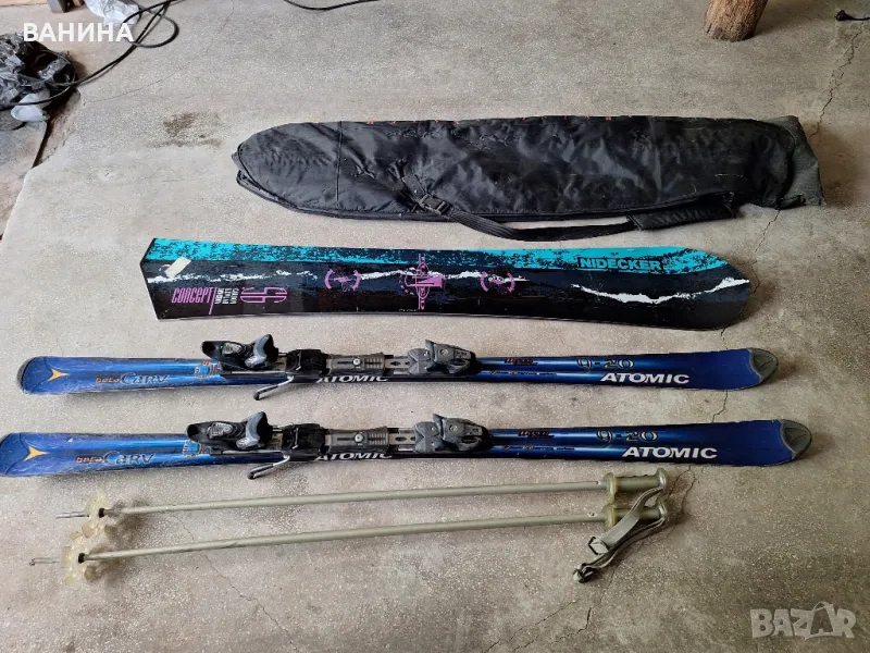 СКИ ATOMIC 9-20 170см;  СНОУБОРД NIDECKER  160см., снимка 1