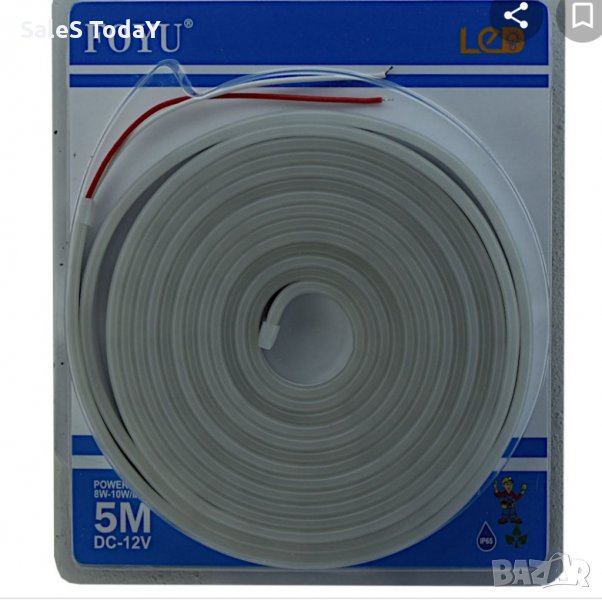 LED ЛЕНТА 12V, 5M, бял, снимка 1