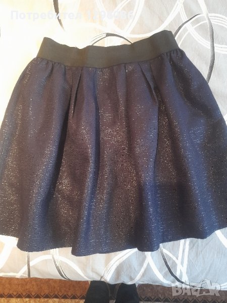 Разкроена къса пола с ламе, снимка 1