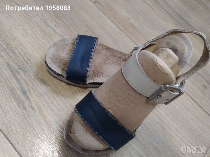 Естествена кожа сандали-24см. стелка, номер 38, снимка 1