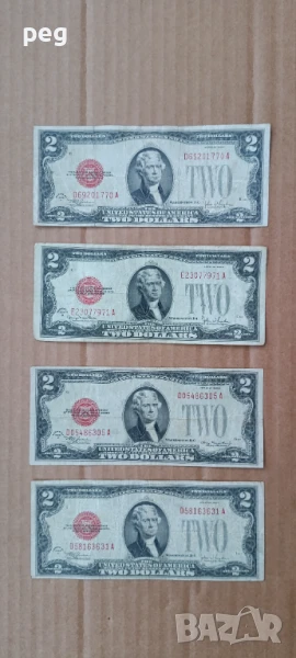 Банкноти $2 долара 1928 г. Red Seal /червен печат/, снимка 1