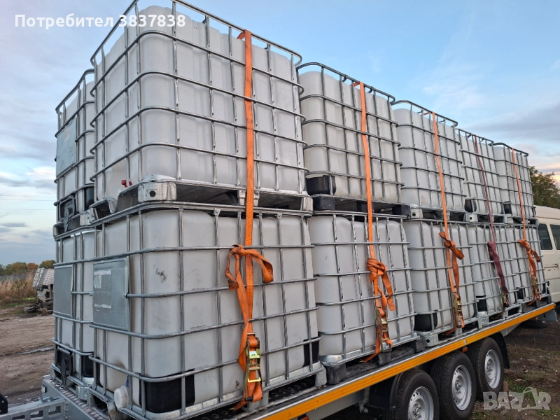 Бидони, цистерни 1 тон чисти могат да се ползват за всичко , снимка 1