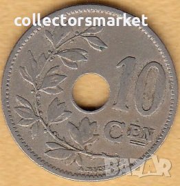 10 сантима 1902(холандска легенда), Белгия, снимка 1