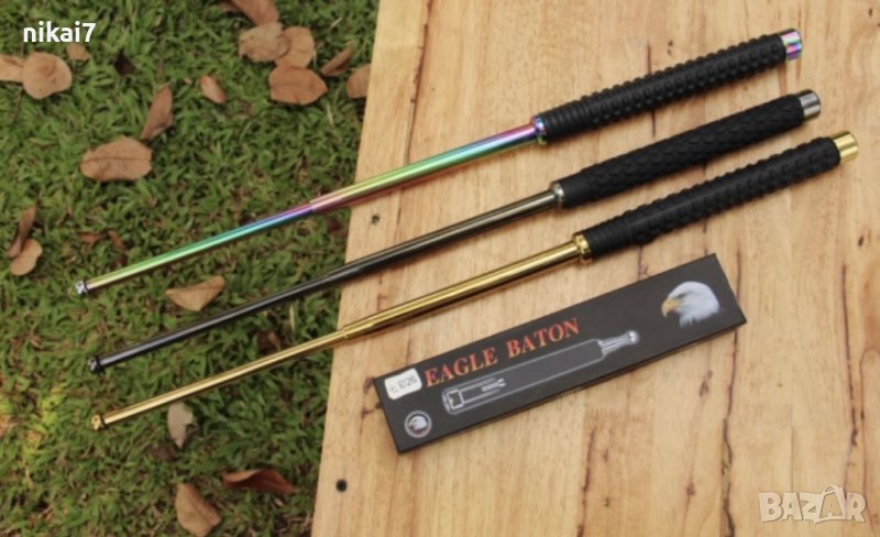 телескопична палка здрава стоманена сговаема+кальо за колан 64см, снимка 1