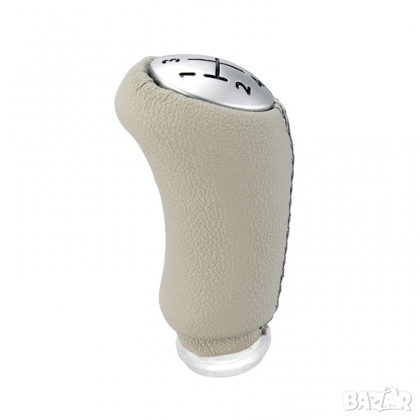 Бежова кожена топка за скоростен лост Дачия Рено Laguna Renault Clio III Megane Scenic Kangoo, снимка 1