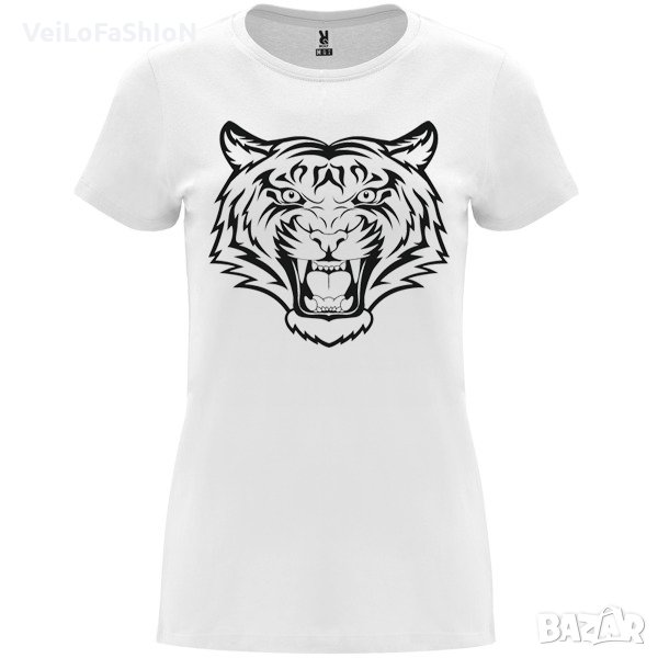 Нова дамска тениска с Тигър в бял цвят, снимка 1