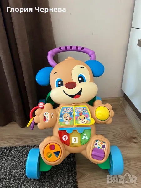 Музикална проходилка кученце на български език Fisher Price Smart Stages, снимка 1