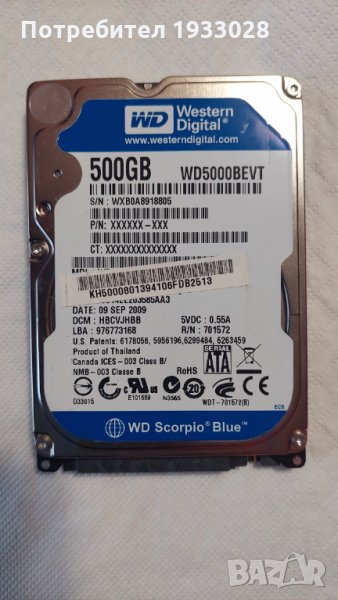 Хард диск за лаптоп 500GB, снимка 1