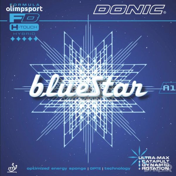 гума за тенис на маса Donic Blue star a1 нова  черна, червена мах дебелина , снимка 1