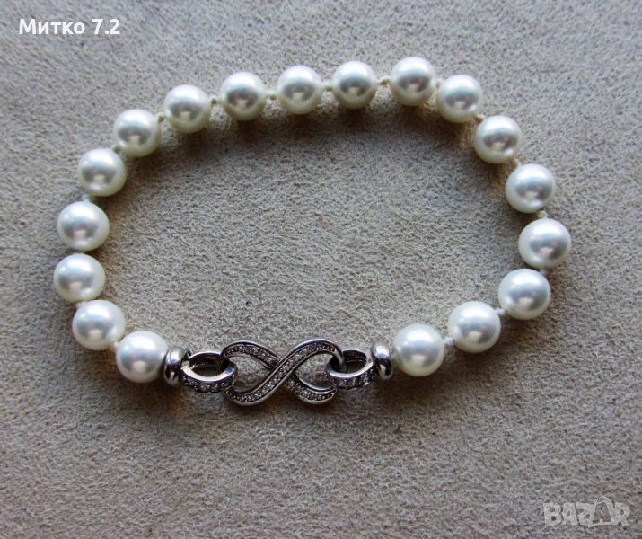 дамска сребърна гривна - 10, снимка 1