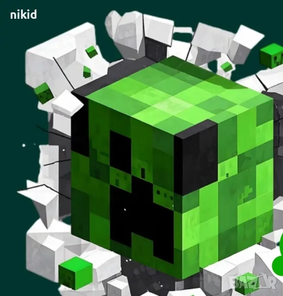 Minecraft Майнкрафт щампа термо апликация картинка за дреха блуза чанта, снимка 1