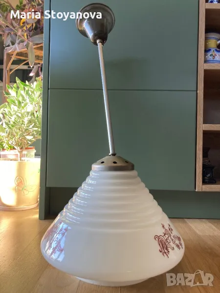 Стъклен пендел/лампа, снимка 1