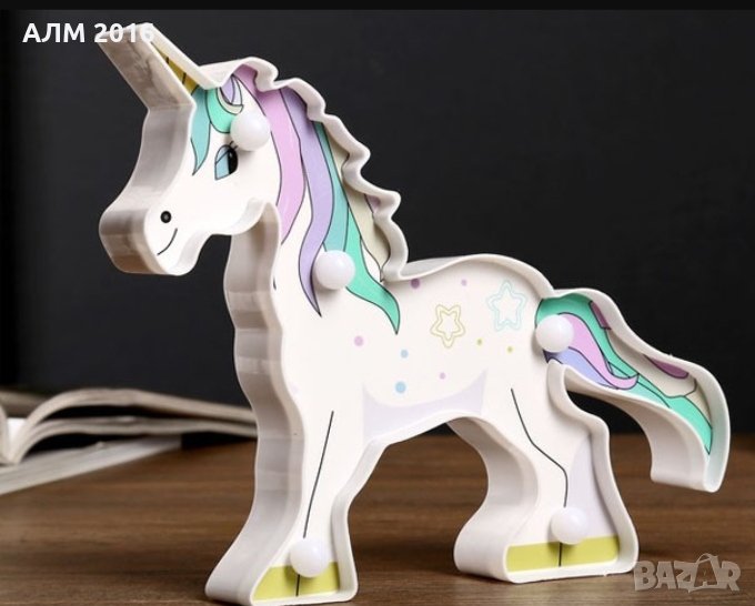 Светеща декорация -лампа Еднорог, снимка 1