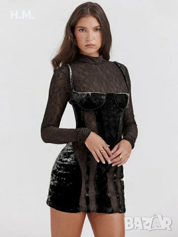 Черна рокля XL, снимка 2 - Рокли - 43887811