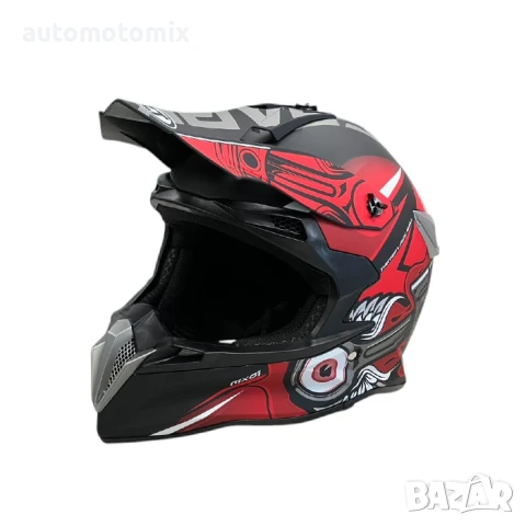 Каска за ендуро крос атв , Размер M - Matt Black/Red - 721392, снимка 2 - Аксесоари и консумативи - 51201360