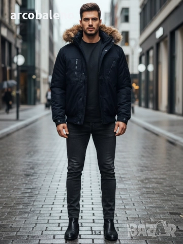 Мъжко зимно яке с качулка, 2цвята , снимка 7 - Якета - 52777960
