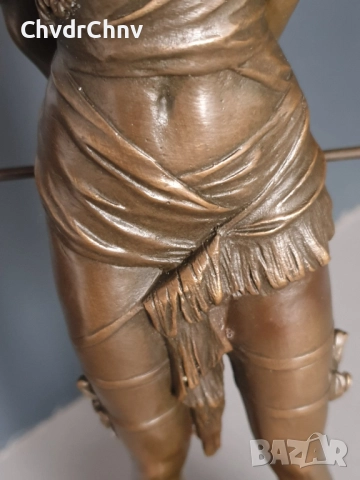 36см-4кг Bruno Zach статуетка/еротика/австрийска бронзова скулптура/фигура на гола жена с камшик, снимка 8 - Статуетки - 52905949
