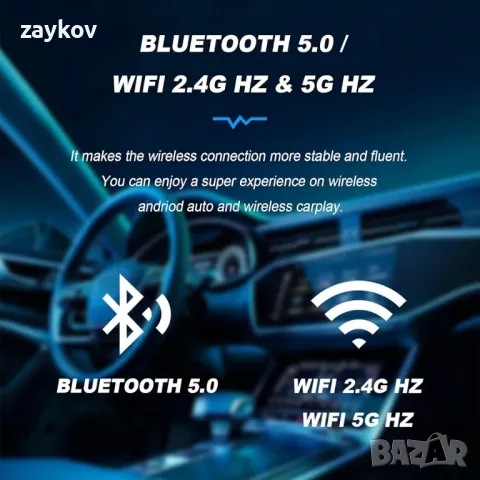 Безжичен CarPlay адаптер EZoneTronics за автомобили с фабричен кабел, снимка 5 - Друга електроника - 49046087